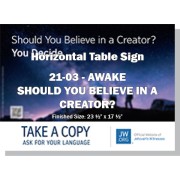 HPG-21.3 - 2021 Edition 3 - Awake - "Should You Believe In A Creator?" - Table